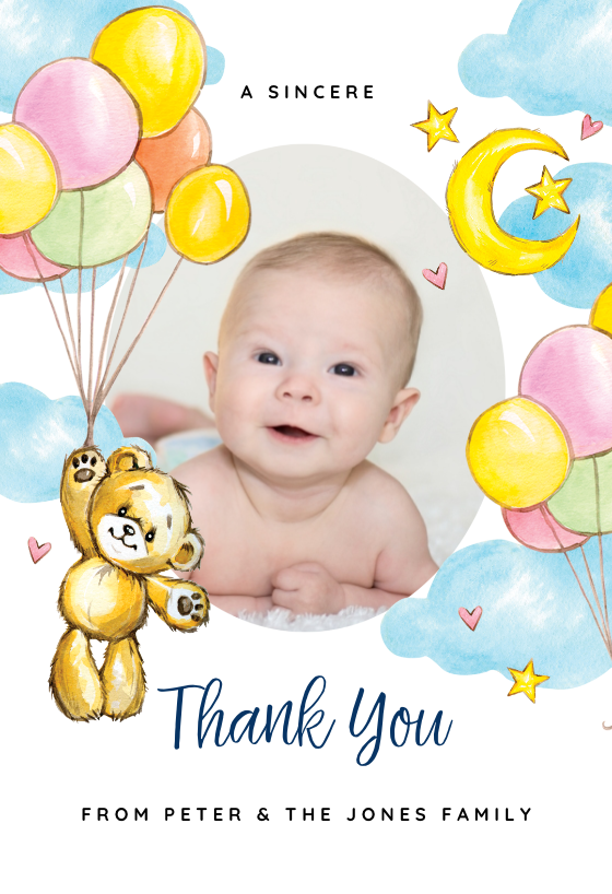 Invitations & Announcements 50 Thank You Card PDF Stars Baby Shower